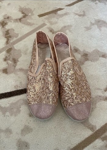 Pembe Dantel Detaylı Dolgu Topuklu Espadril - Görsel 2