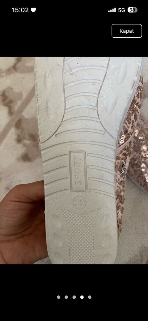 Pembe Dantel Detaylı Dolgu Topuklu Espadril - Görsel 4