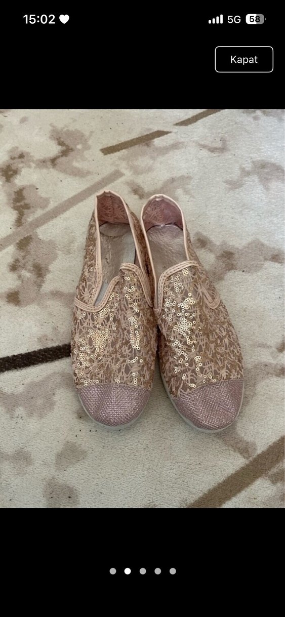 Pembe Dantel Detaylı Dolgu Topuklu Espadril - Görsel 2