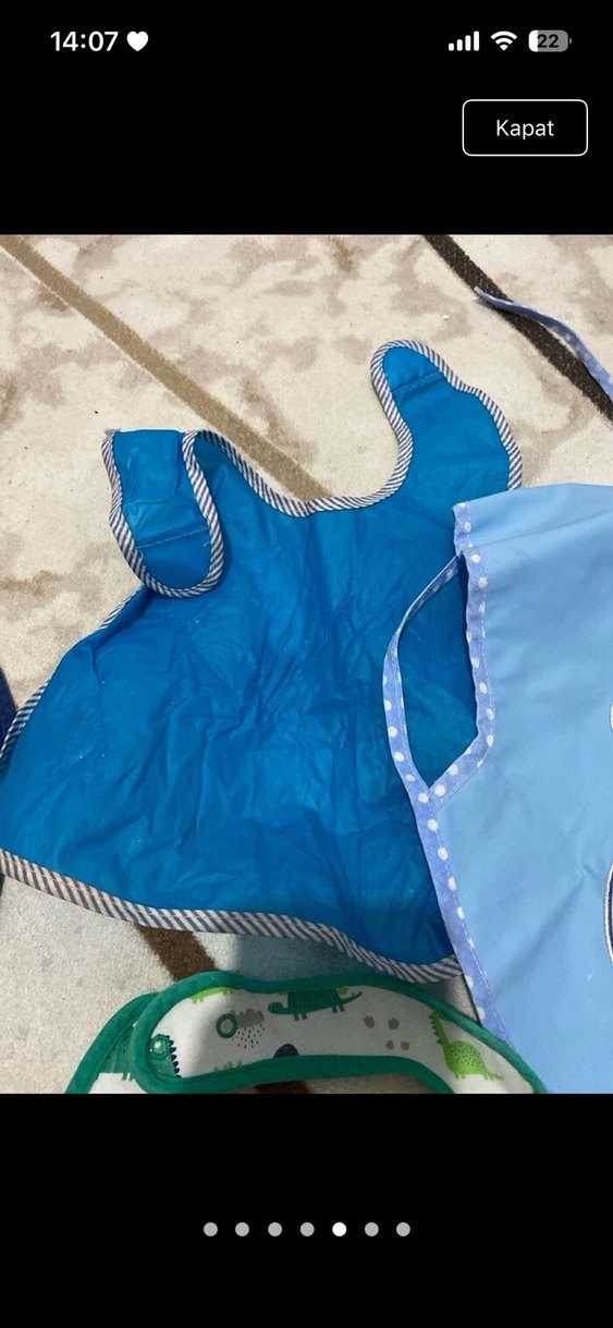 Yeşil Desenli Bebek Önlüğü - Görsel 5