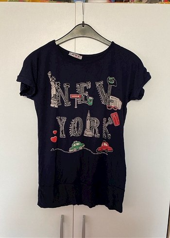 Kız Çocuk Siyah Payetli Tişört - Görsel 2