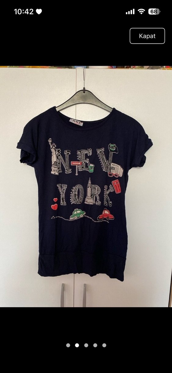 Kız Çocuk Siyah Payetli Tişört - Görsel 2