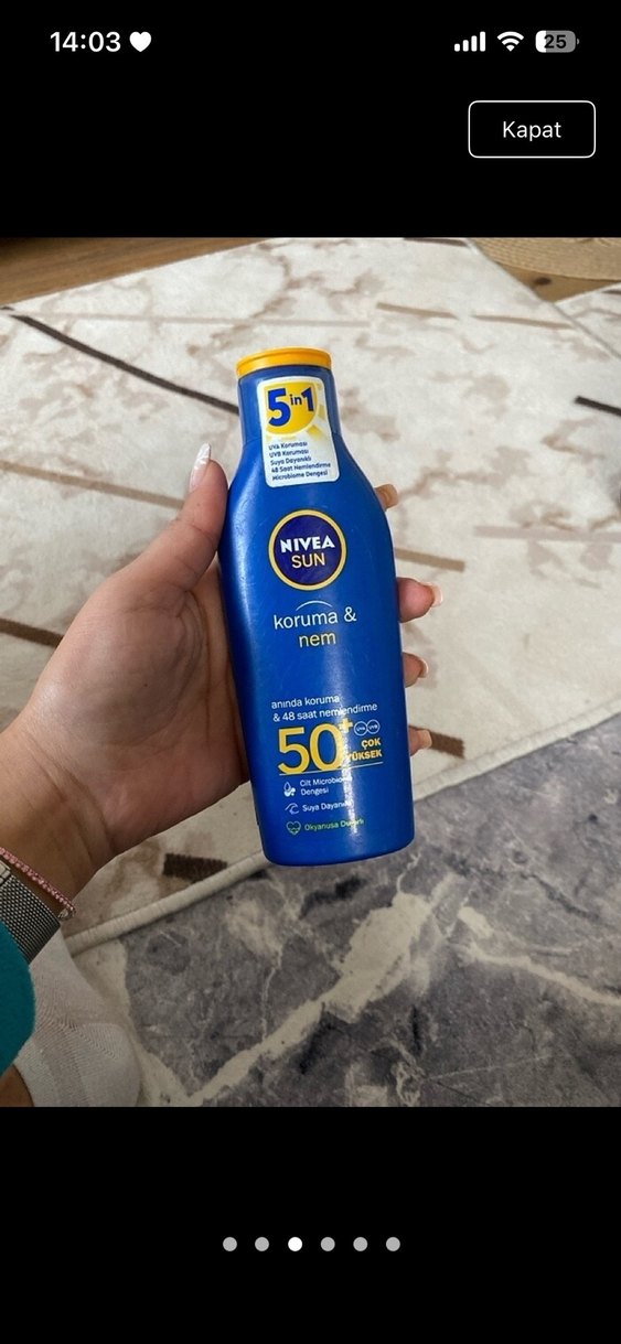 Nivea Sun Koruma & Nem SPF 50 Güneş Kremi - Görsel 3