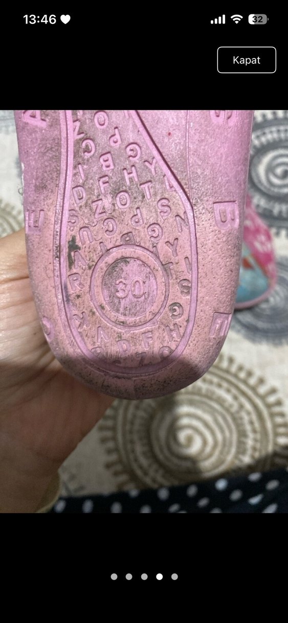 Kız Çocuk Pembe Nakışlı Sıcak Terlik - Görsel 4