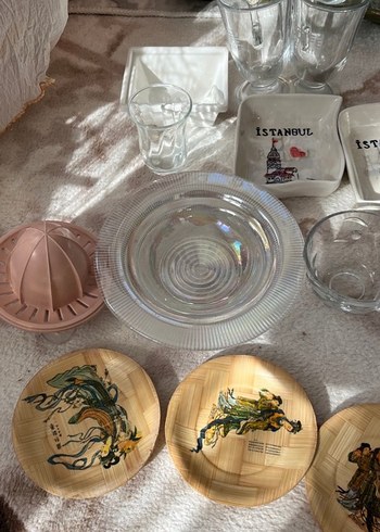 Beyaz Baskılı Bohem Tabak Seti - Görsel 4