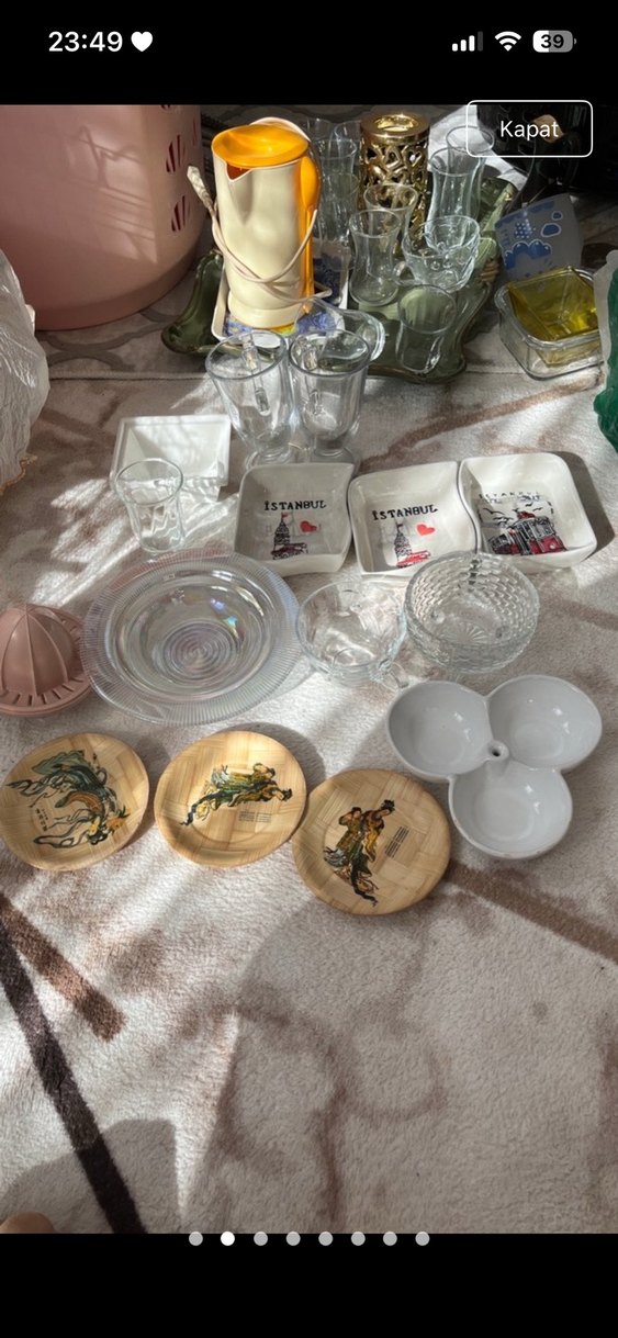 Beyaz Baskılı Bohem Tabak Seti - Görsel 2