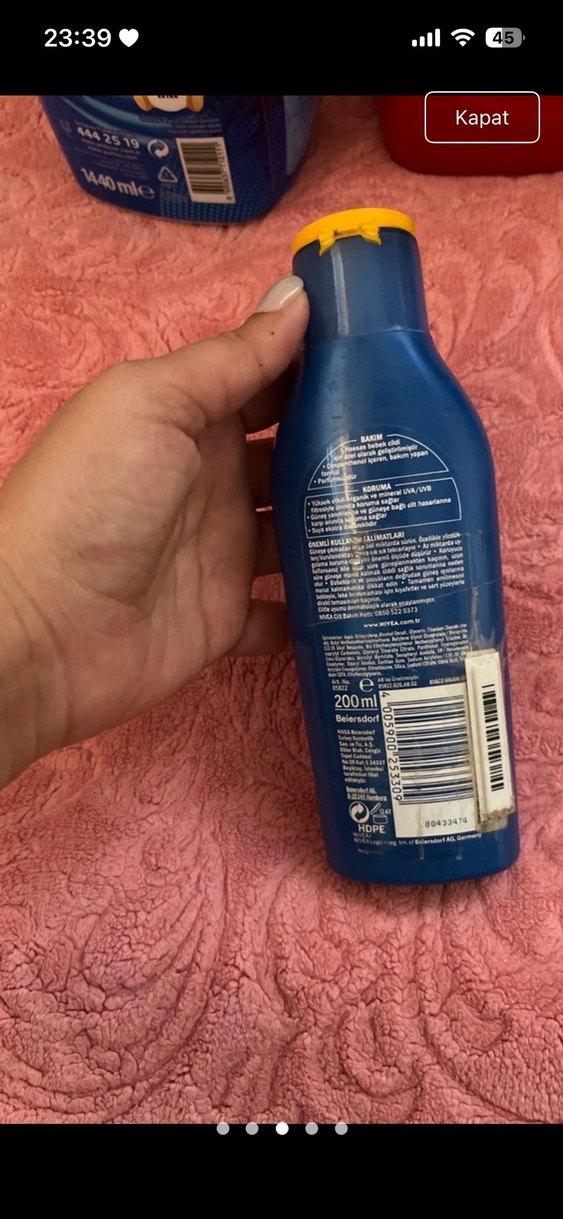 NIVEA Sun Baby Güneş Sütü SPF 50+ Kokusu Yok - Görsel 3