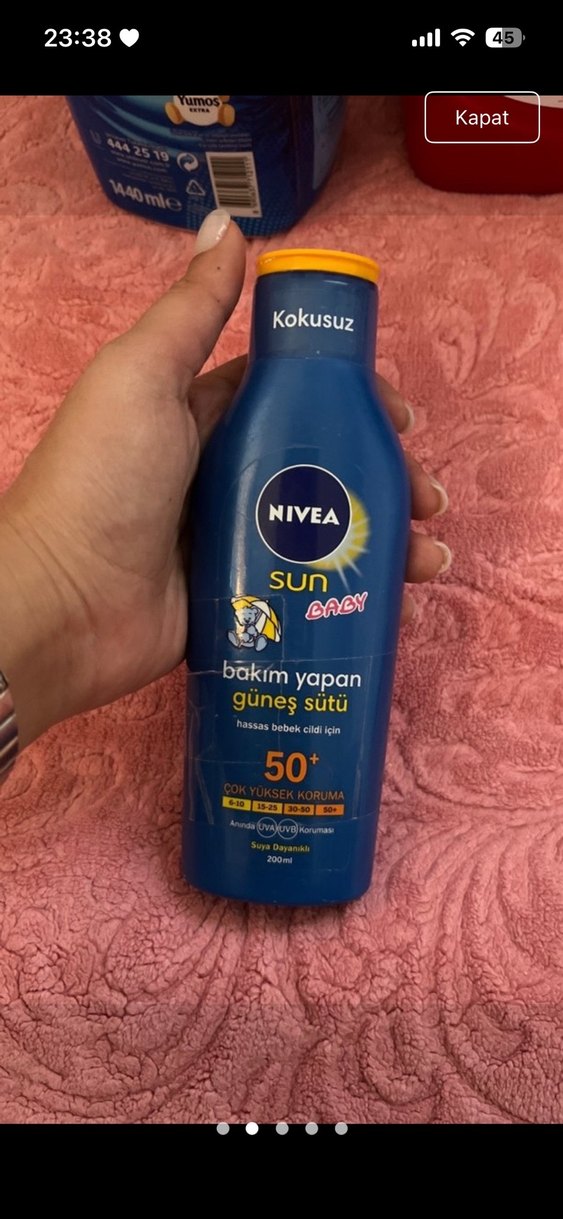 NIVEA Sun Baby Güneş Sütü SPF 50+ Kokusu Yok - Görsel 2