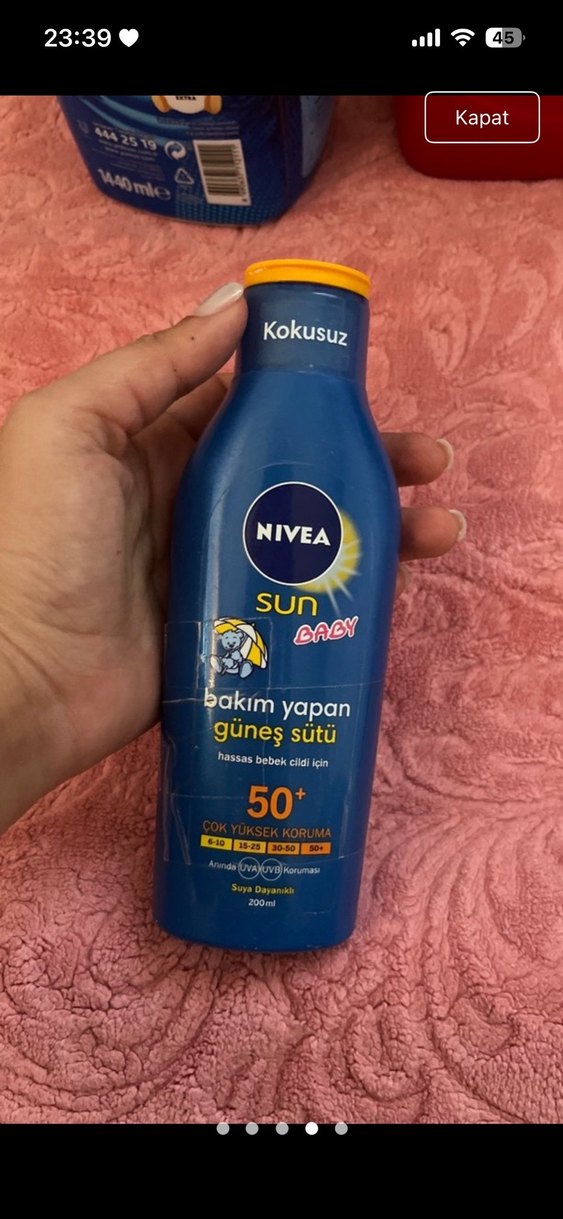 NIVEA Sun Baby Güneş Sütü SPF 50+ Kokusu Yok - Görsel 4