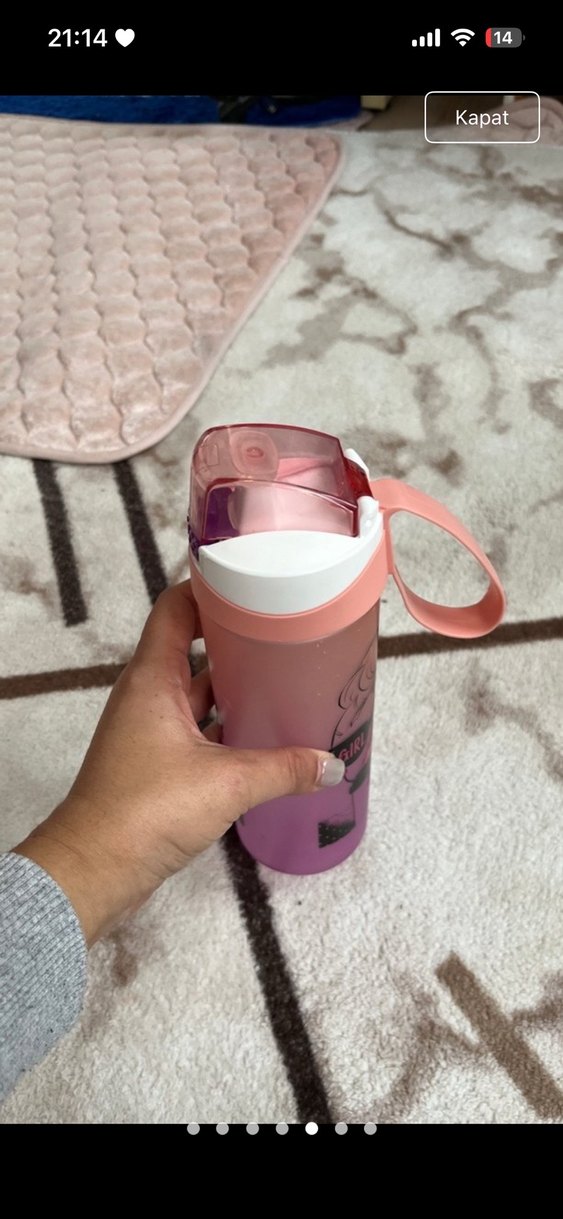 Pembe Çocuk Termos Şişesi - Görsel 4