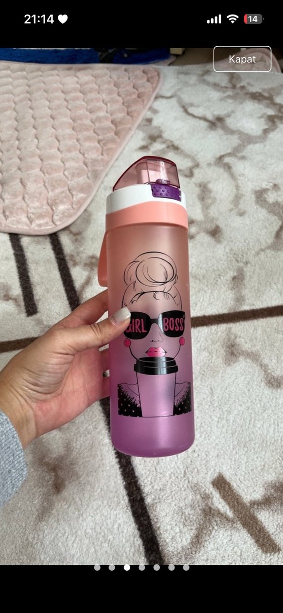 Pembe Çocuk Termos Şişesi - Görsel 3