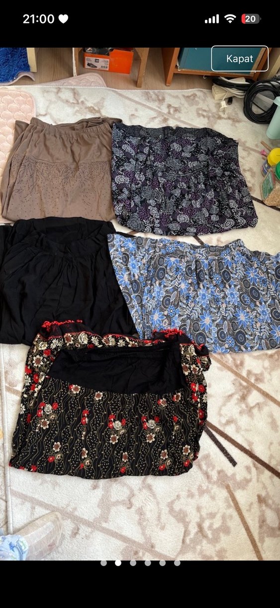 Bohem Tarzda Midi Desenli Hamile Etekleri - Görsel 2