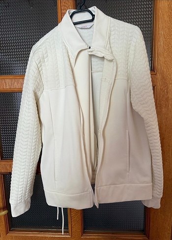 Beyaz Fermuarlı Kadın Ceket - Görsel 2