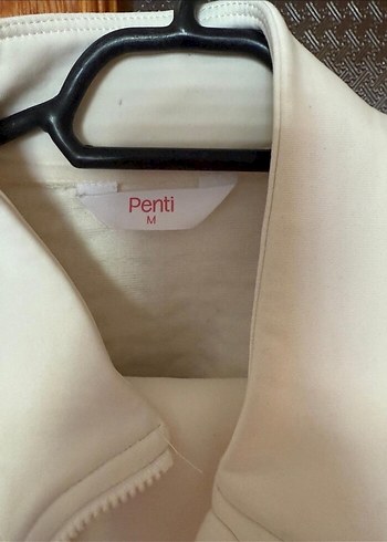 Beyaz Fermuarlı Kadın Ceket - Görsel 3