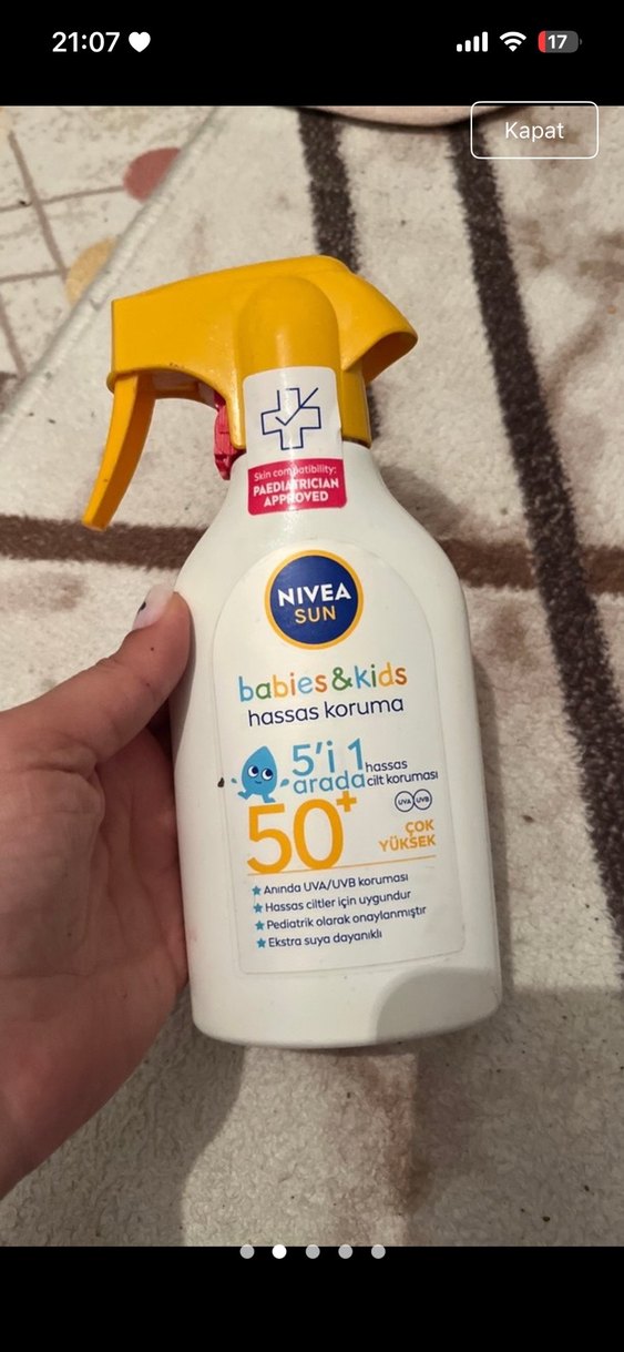 Nivea Sun Bebek ve Çocuk Hassas Koruma SPF 50 - Görsel 2
