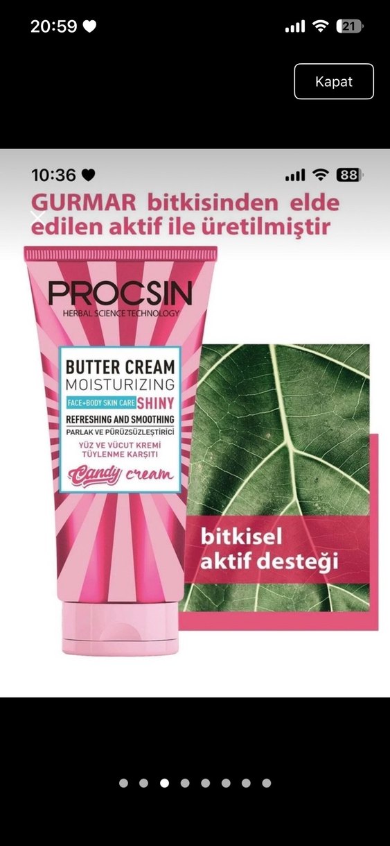 Procsin Butter Cream 175 ml Pürüzsüzleştirici Vücut Kremi - Görsel 3