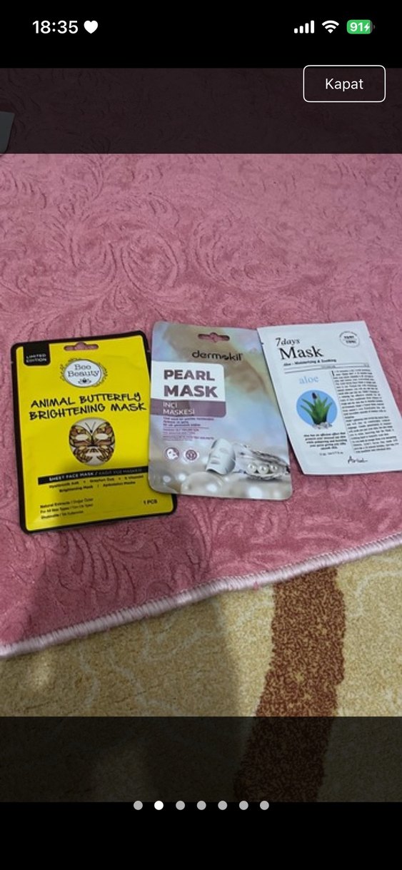 Kadınlar için 3'lü Maske Seti - Görsel 2