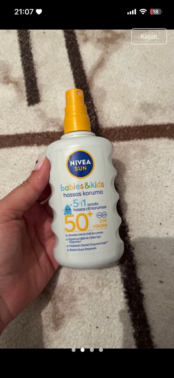 Nivea Bebek ve Çocuk Güneş Koruyucu Sprey SPF50+ - Görsel 2