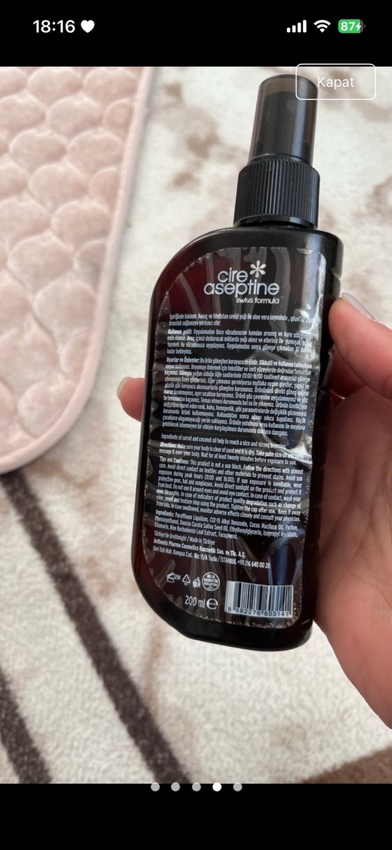 Cire Aseptine Bronzlaştırıcı Güneş Yağı 200 ml - Görsel 4