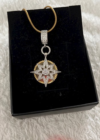 Altın Renkli Vintage Midi Çelik  Kolye - Görsel 3