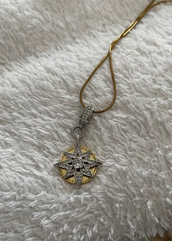 Altın Renkli Vintage Midi Çelik  Kolye - Görsel 7