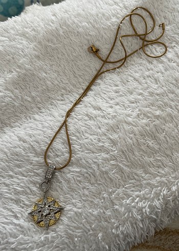 Altın Renkli Vintage Midi Çelik  Kolye - Görsel 9