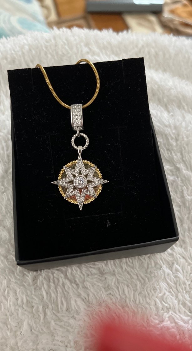 Altın Renkli Vintage Midi Çelik  Kolye - Görsel 2