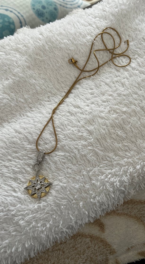 Altın Renkli Vintage Midi Çelik  Kolye - Görsel 5