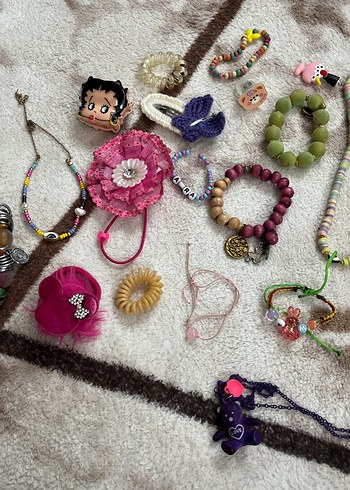 Renkli Boncuklu Bohem Çocuk Saç Aksesuarları - Görsel 5