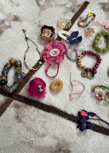 Renkli Boncuklu Bohem Çocuk Saç Aksesuarları - Görsel 6