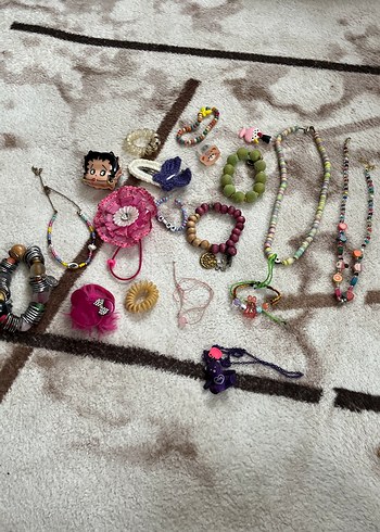 Renkli Boncuklu Bohem Çocuk Saç Aksesuarları - Görsel 2