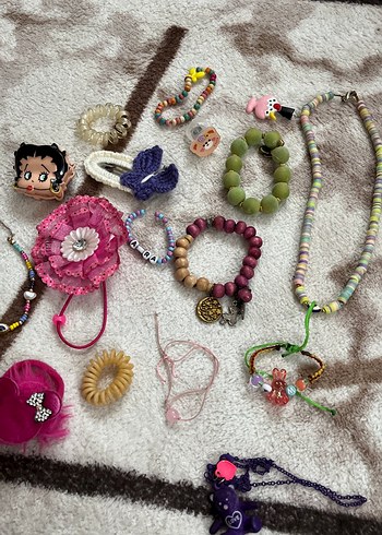 Renkli Boncuklu Bohem Çocuk Saç Aksesuarları - Görsel 3