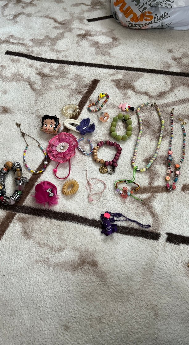 Renkli Boncuklu Bohem Çocuk Saç Aksesuarları - Görsel 2