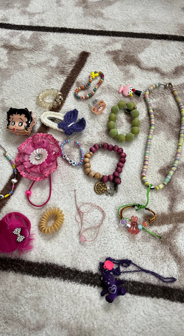 Renkli Boncuklu Bohem Çocuk Saç Aksesuarları - Görsel 3