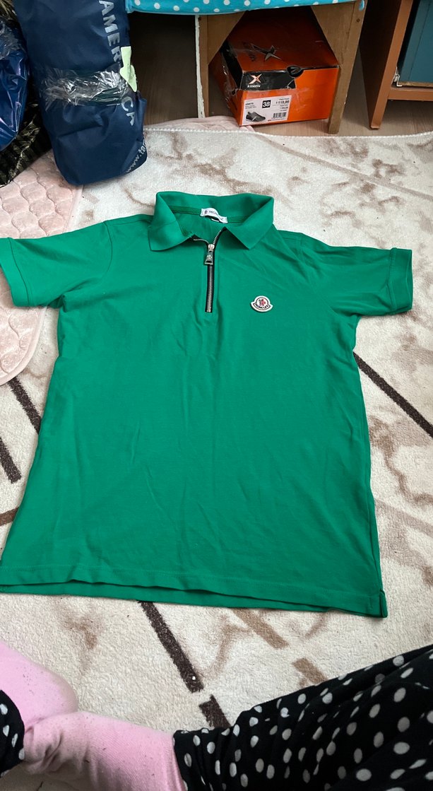 Yeşil Fermuarlı Erkek Polo Tişört - Görsel 2