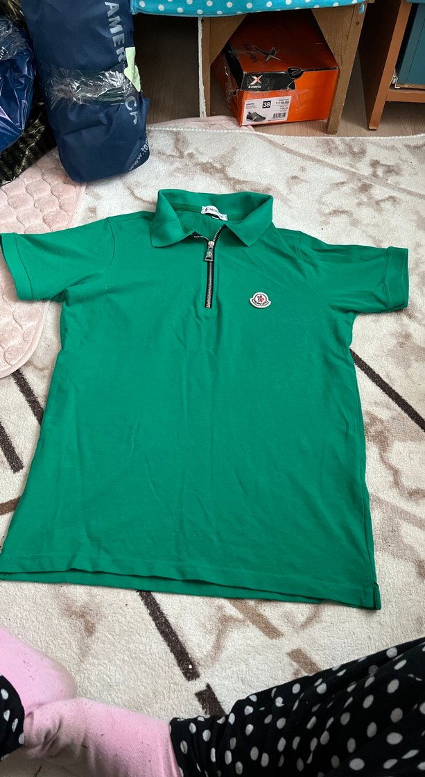 Yeşil Fermuarlı Erkek Polo Tişört - Görsel 3