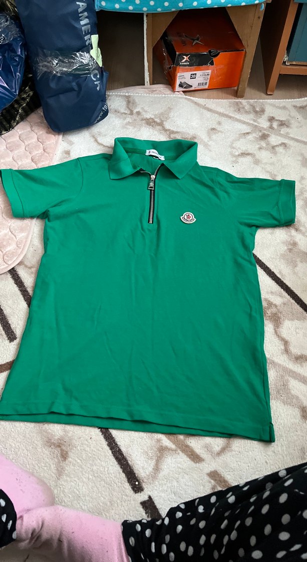 Yeşil Fermuarlı Erkek Polo Tişört - Görsel 4