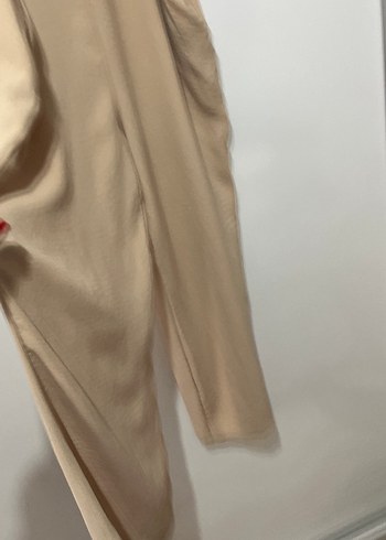 Bej Keten Uzun Kadın Tulum - Görsel 5