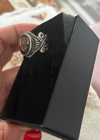 Altın Renkli Gotik Erkek Yüzük - Görsel 4