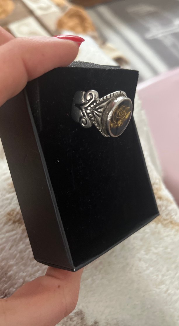 Altın Renkli Gotik Erkek Yüzük - Görsel 3