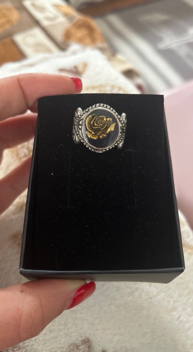 Altın Renkli Gotik Erkek Yüzük - Görsel 5