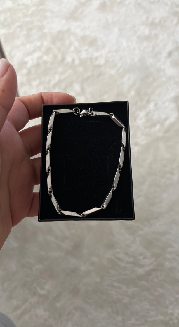 Gri Zincir DetaylıBileklik - Görsel 4