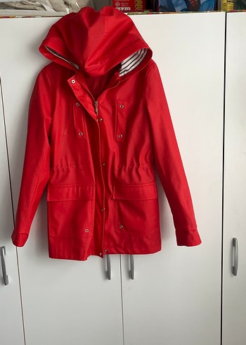 Düğmeli Kırmızı deri - Görsel 8