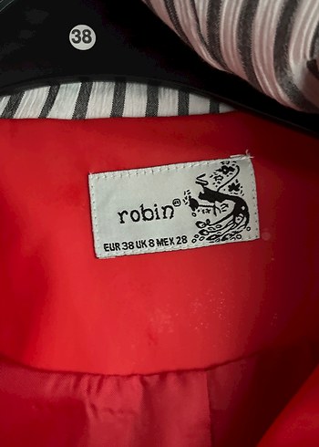 Düğmeli Kırmızı deri - Görsel 6