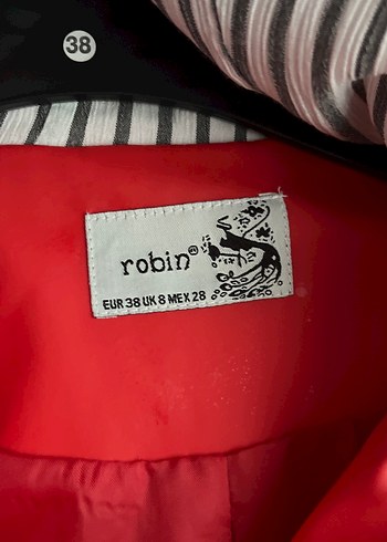 Düğmeli Kırmızı deri - Görsel 5