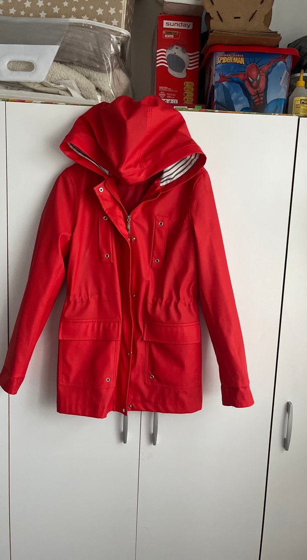 Düğmeli Kırmızı deri - Görsel 3