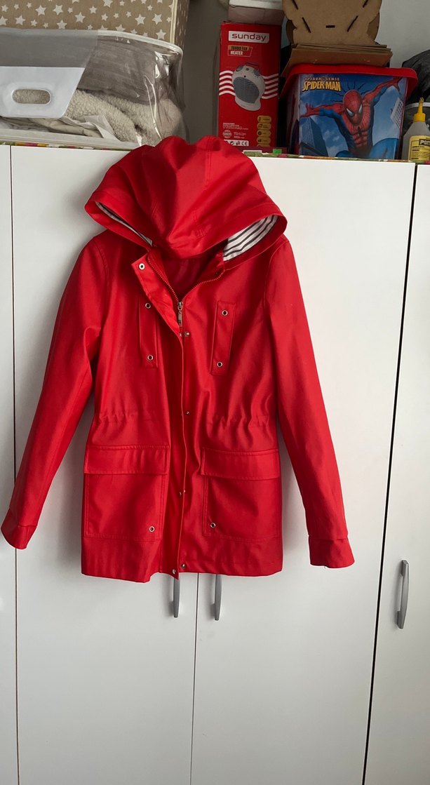 Düğmeli Kırmızı deri - Görsel 2