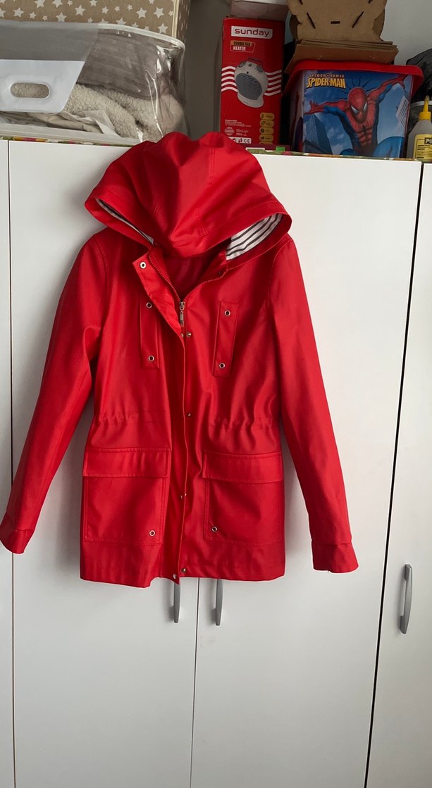 Düğmeli Kırmızı deri - Görsel 4