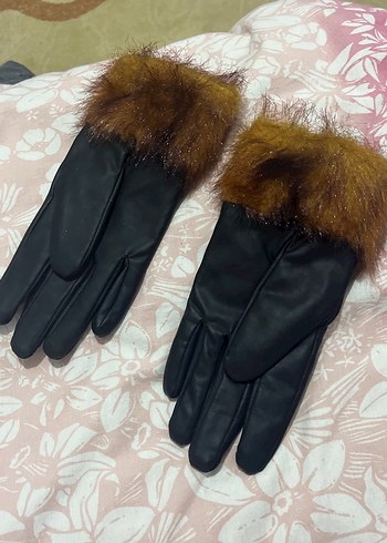 Kahverengi Kürklü Deri Kadın Eldivenleri - Görsel 7