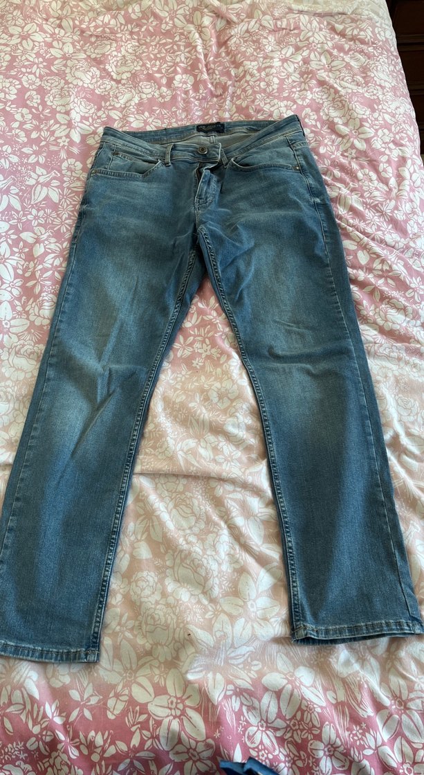 Erkek Mavi Denim Bol Kesim Günlük Jean - Görsel 2